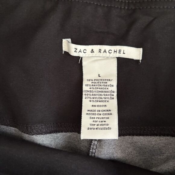 Zac & Rachel Pants Womens Size Large Figure Defining Tummy Control Black Plaid - Picture 4 of 7